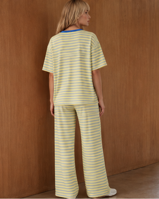 Lexie Drawstring Elastic Waist 2pcs Pant Set