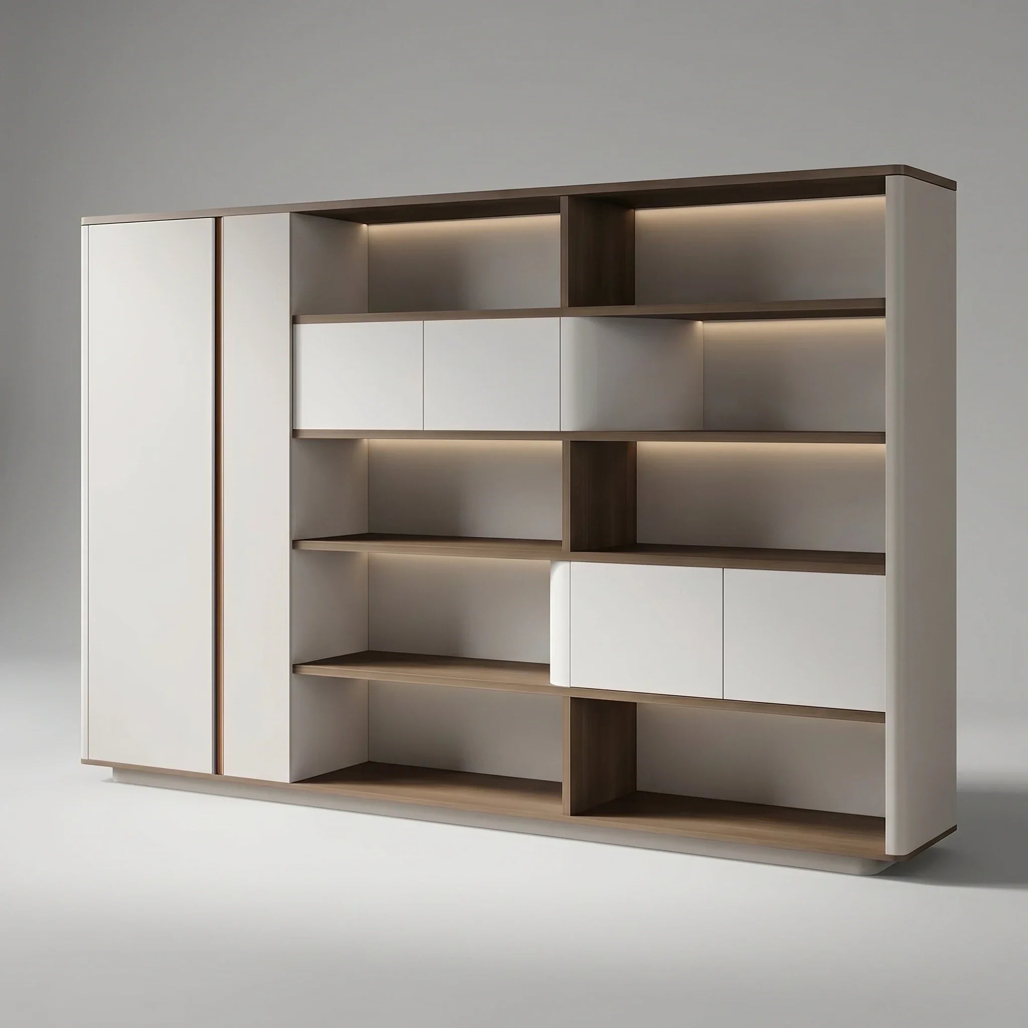 Zion · Office Shelves w/ Lighting & Storage
